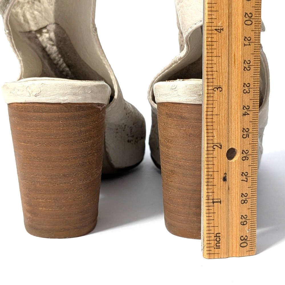 L'Artiste by Spring Step Fab Laser Cut Heel Sandal Cream Boho EU 38 US 7.5 - Picture 9 of 14